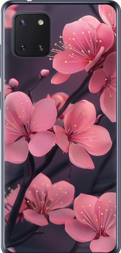 Чехол на Samsung Galaxy Note 10 Lite Пурпурная сакура (6075t-1872-42517)