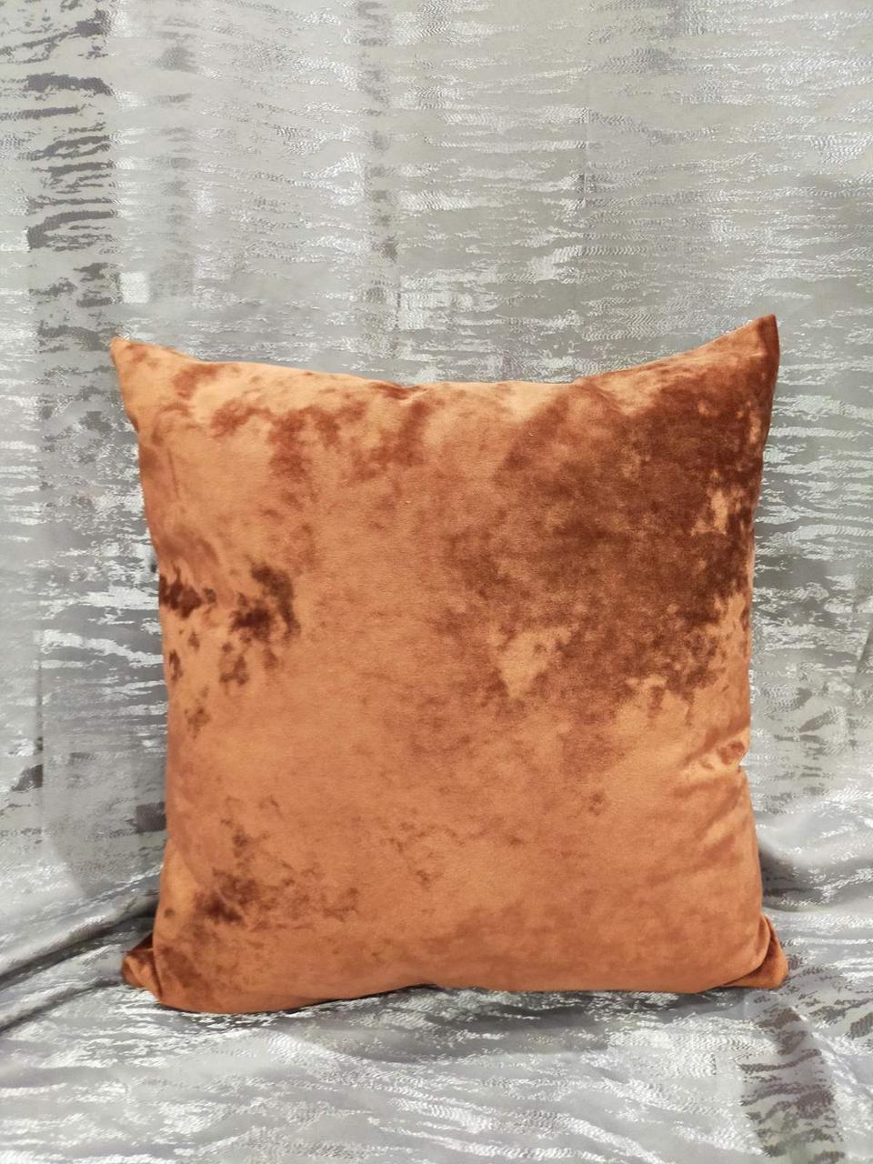 Декоративная подушка квадратная 35x35 см Оранжевый (1547) - фото 2 Декоративная подушка квадратная 35x35 см Оранжевый (1547) - фото 2