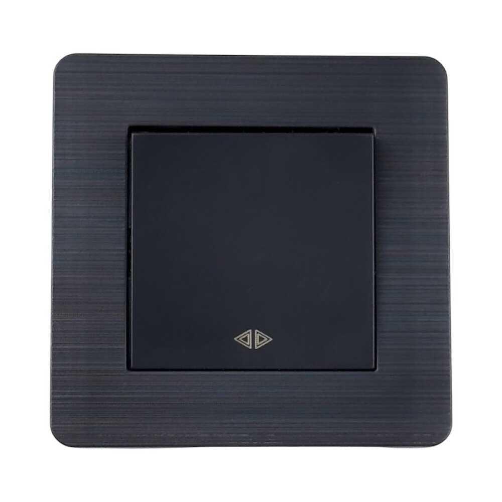 Вимикач одноклавішний Nilson Selene проміжний Антрацит (23362510)