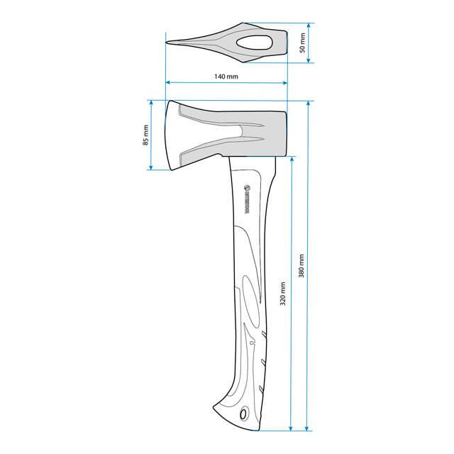 Колун кованый Intertool HT-0274 ручка из фибергласа 1000 г (8604548) - фото 14