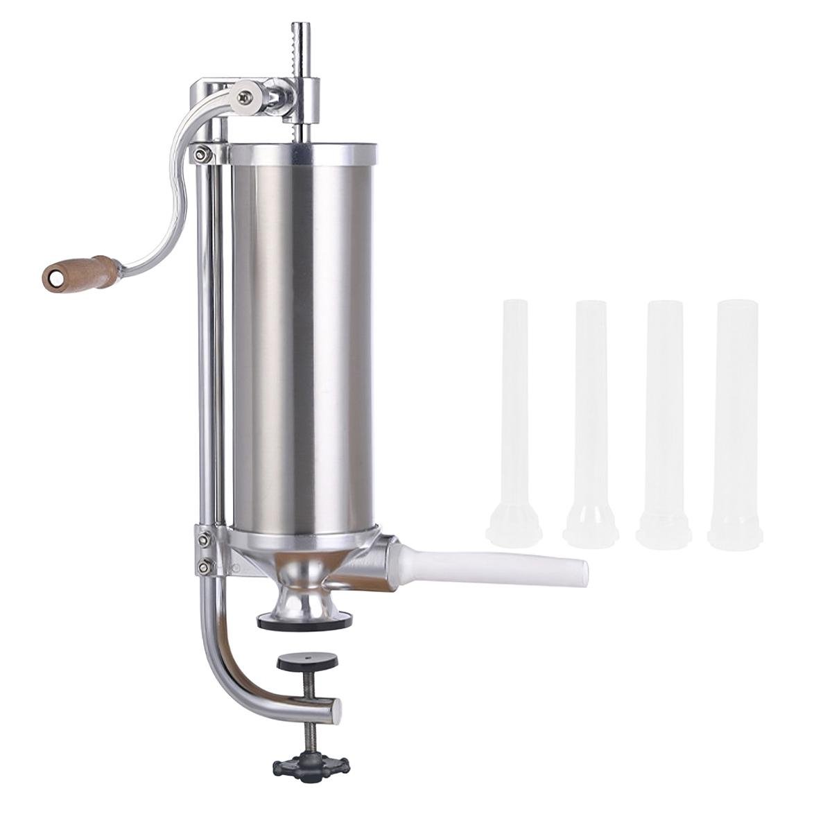 Шприц колбасный вертикальный на 2,5 кг из нержавеющей стали (16788-6)