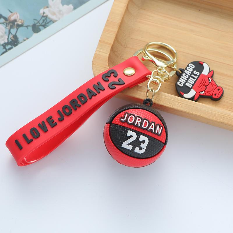 Брелок для ключів баскетбольний м’яч Jordan 23 Червоний (0119)