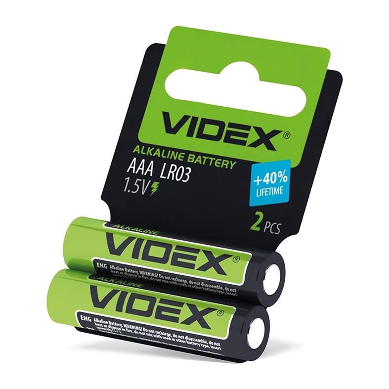 Батарейка щелочная Videx LR03 AAA (21164/ LR03/AAA 2pcs SC) Батарейка щелочная Videx LR03 AAA (21164/ LR03/AAA 2pcs SC)