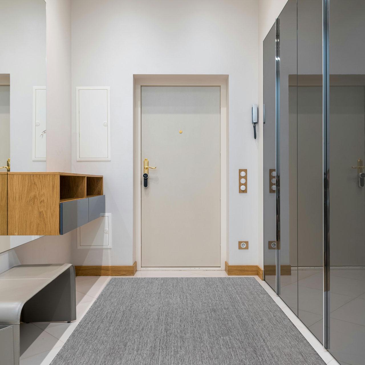 Дорожка ковровая безворсовая Karat Flex 19139/811 на резиновой основе 0,8 м Серый (00-00017126) - фото 3 Дорожка ковровая безворсовая Karat Flex 19139/811 на резиновой основе 0,8 м Серый (00-00017126) - фото 3