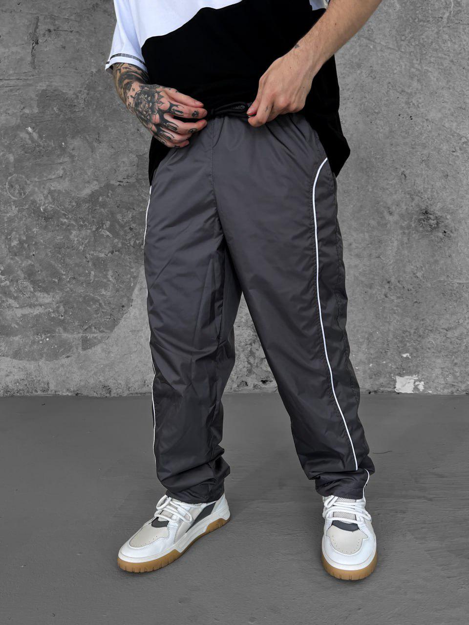 Спортивні штани чоловічі Slide оверсайз XL Сірий (26456/2/4) - фото 5 Спортивні штани чоловічі Slide оверсайз XL Сірий (26456/2/4) - фото 5