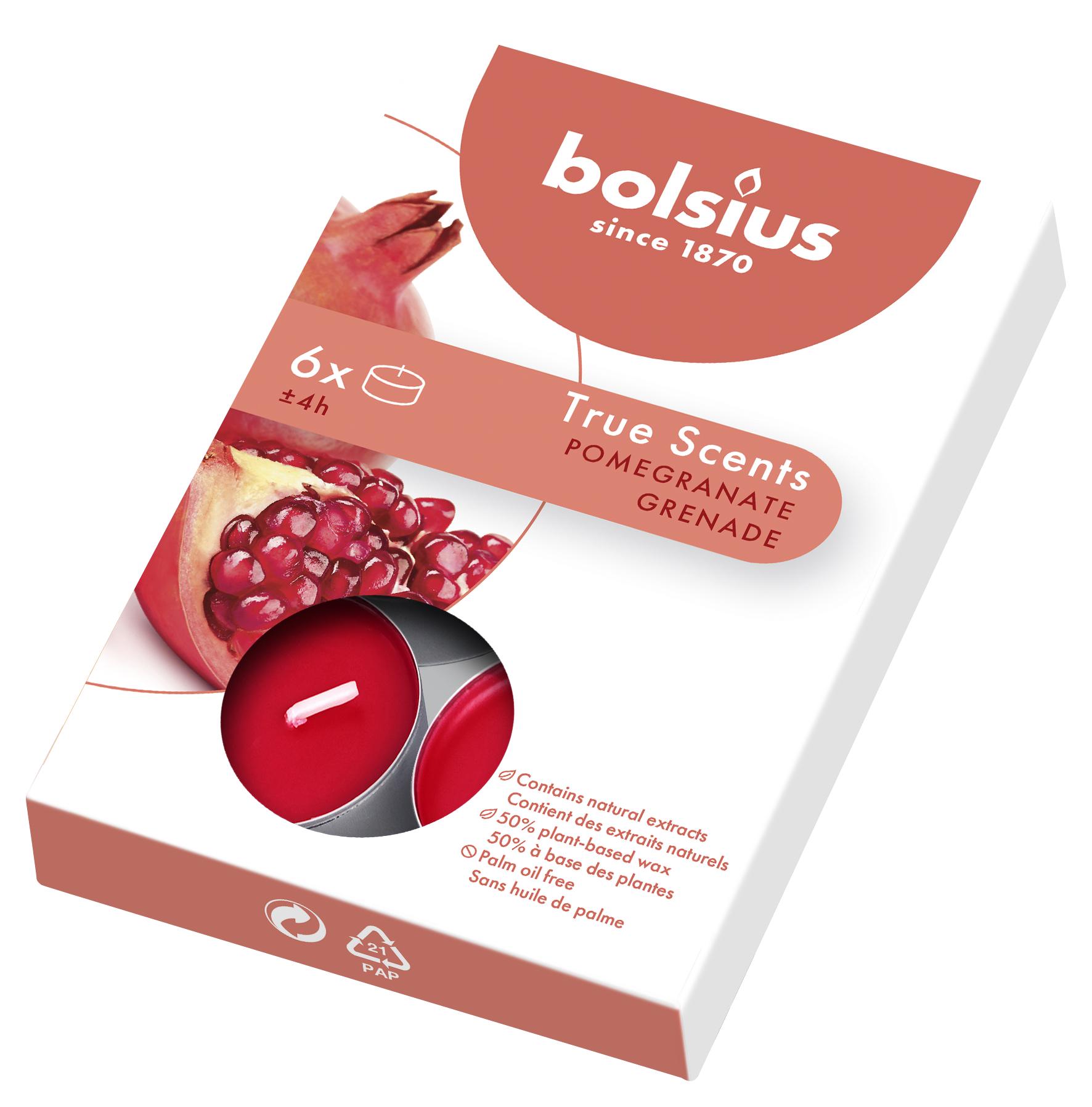 Свечи ароматические чайные Bolsius True Scents Granat 6 шт. (BOL-941515)