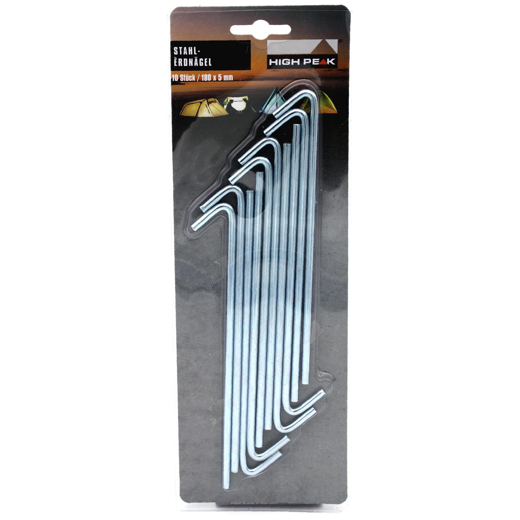 Колышки High Peak Steel Pin Peg 18 см 10 шт. Silver (42207)