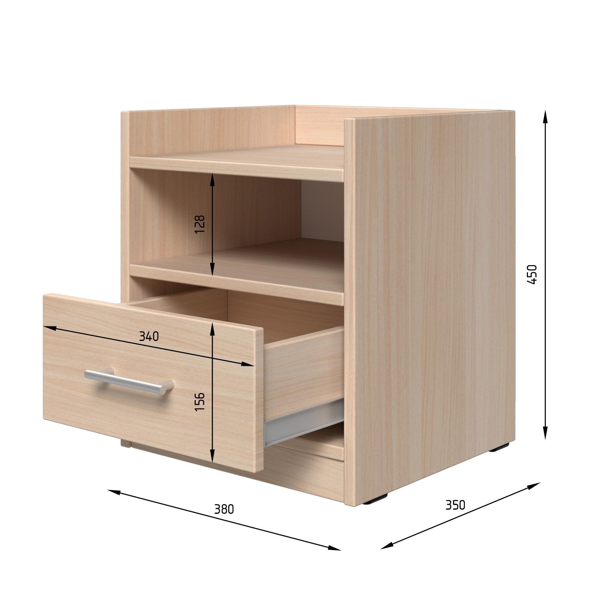 Тумба прикроватная ТП7 SENAM 450х380х350 мм ДСП Дуб Сонома - фото 2