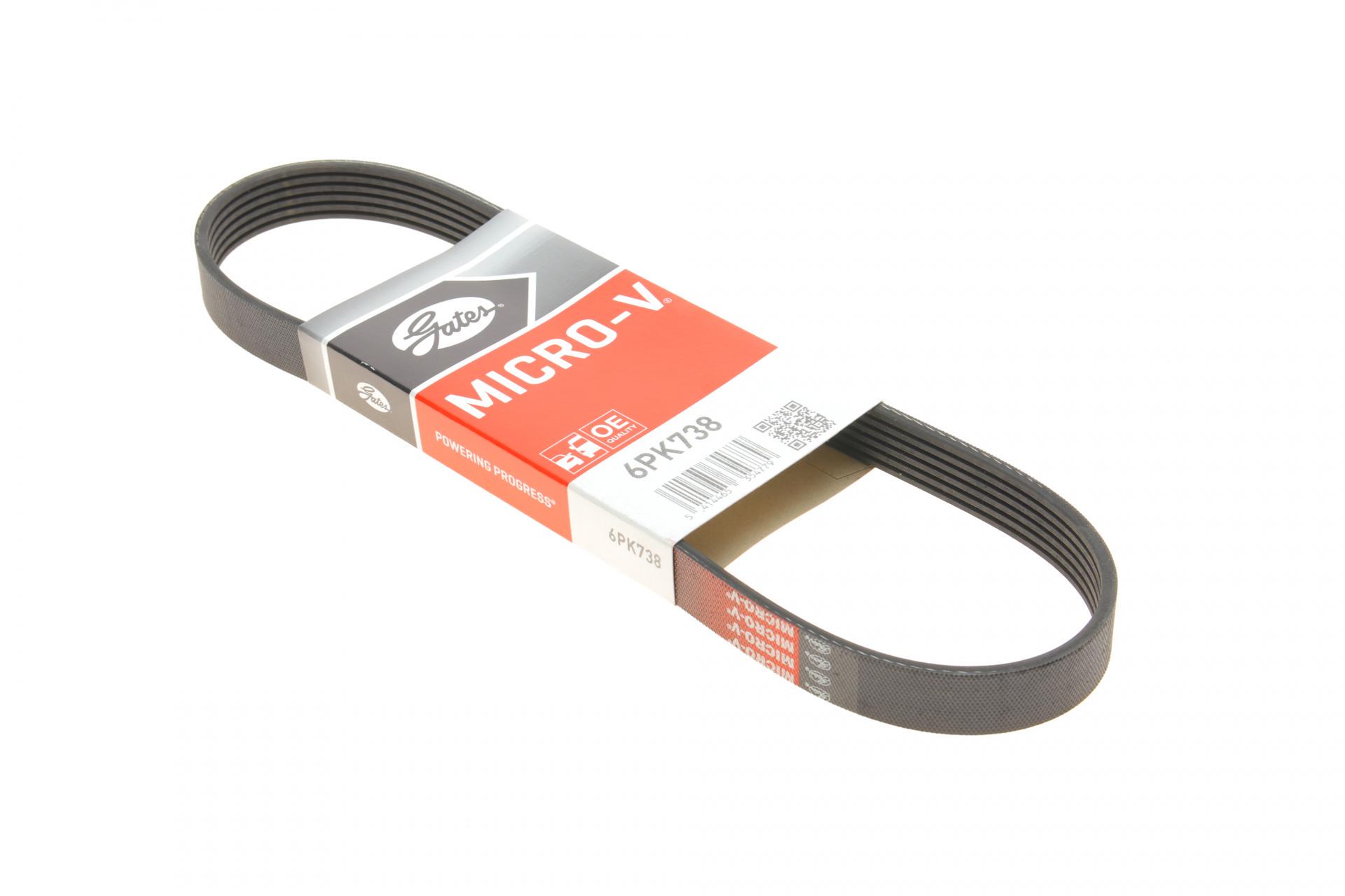 Ремень генератора GATES Skoda Octavia/Fabia/VW Caddy III/Golf III/V/VI 1.4/1.6 91- (6PK738)