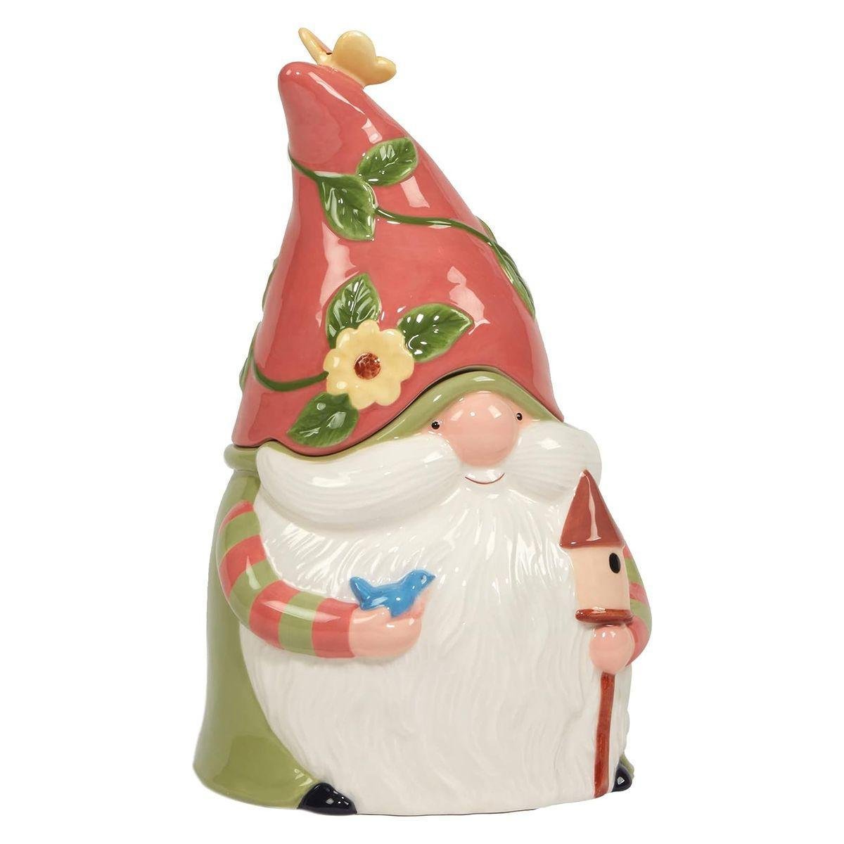 Емкость для хранения статуэтка Certified International Садовые гномы из керамики 28х16х16 см Разноцветный (29086)