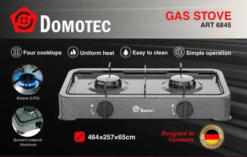 Плита газовая Domotec MS 6602 на 2 комфорки (21095027) - фото 10