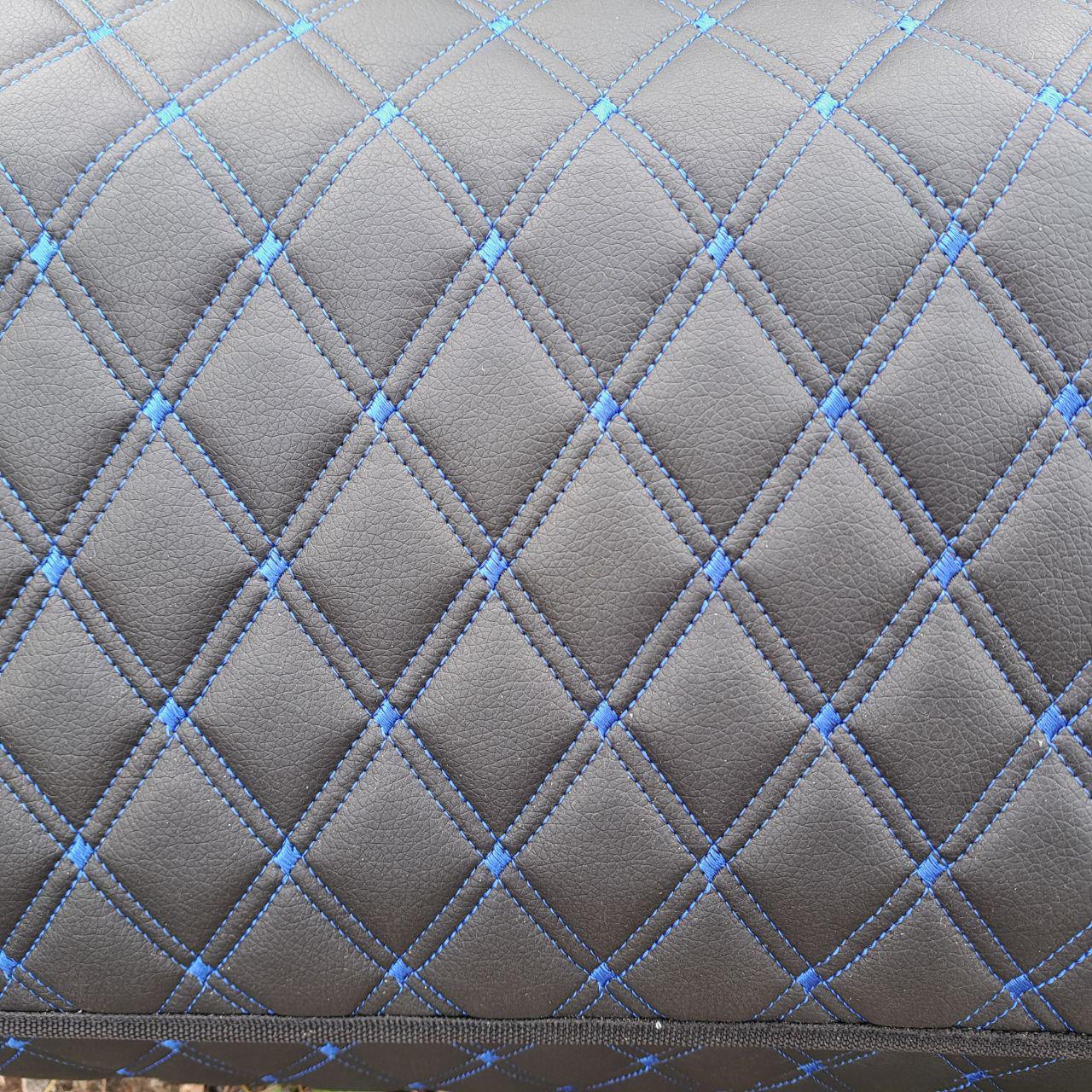 Органайзер автомобильный в багажник из эко-кожи M 50x30x30 см Черный с синим (4144202d) - фото 2 Органайзер автомобильный в багажник из эко-кожи M 50x30x30 см Черный с синим (4144202d) - фото 2