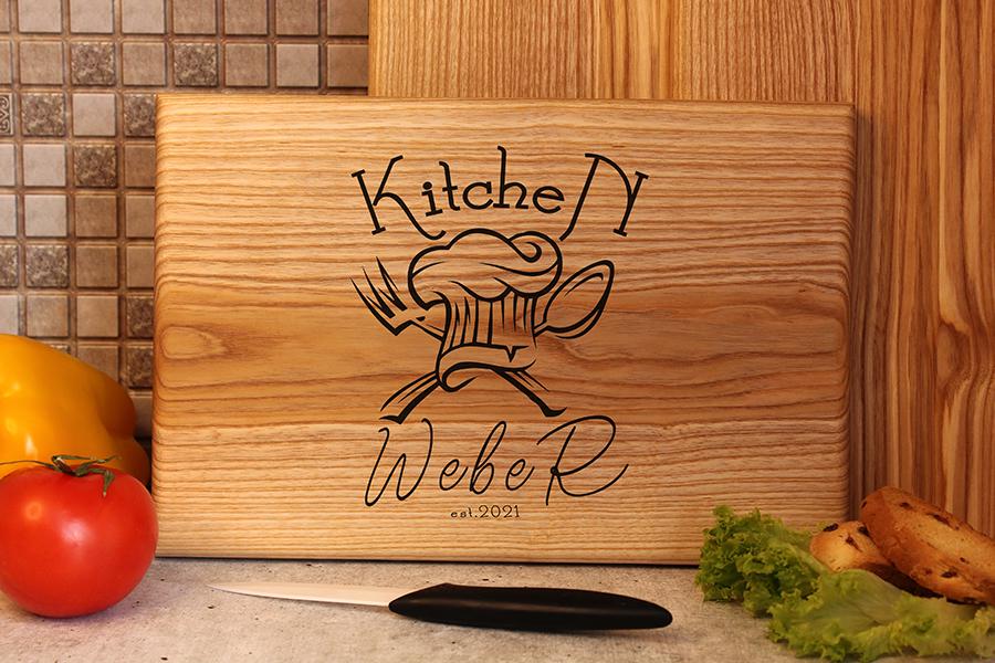 Доска разделочная/прямоугольная из дерева для нарезки L 400х250х20 мм (MDK-12.3)