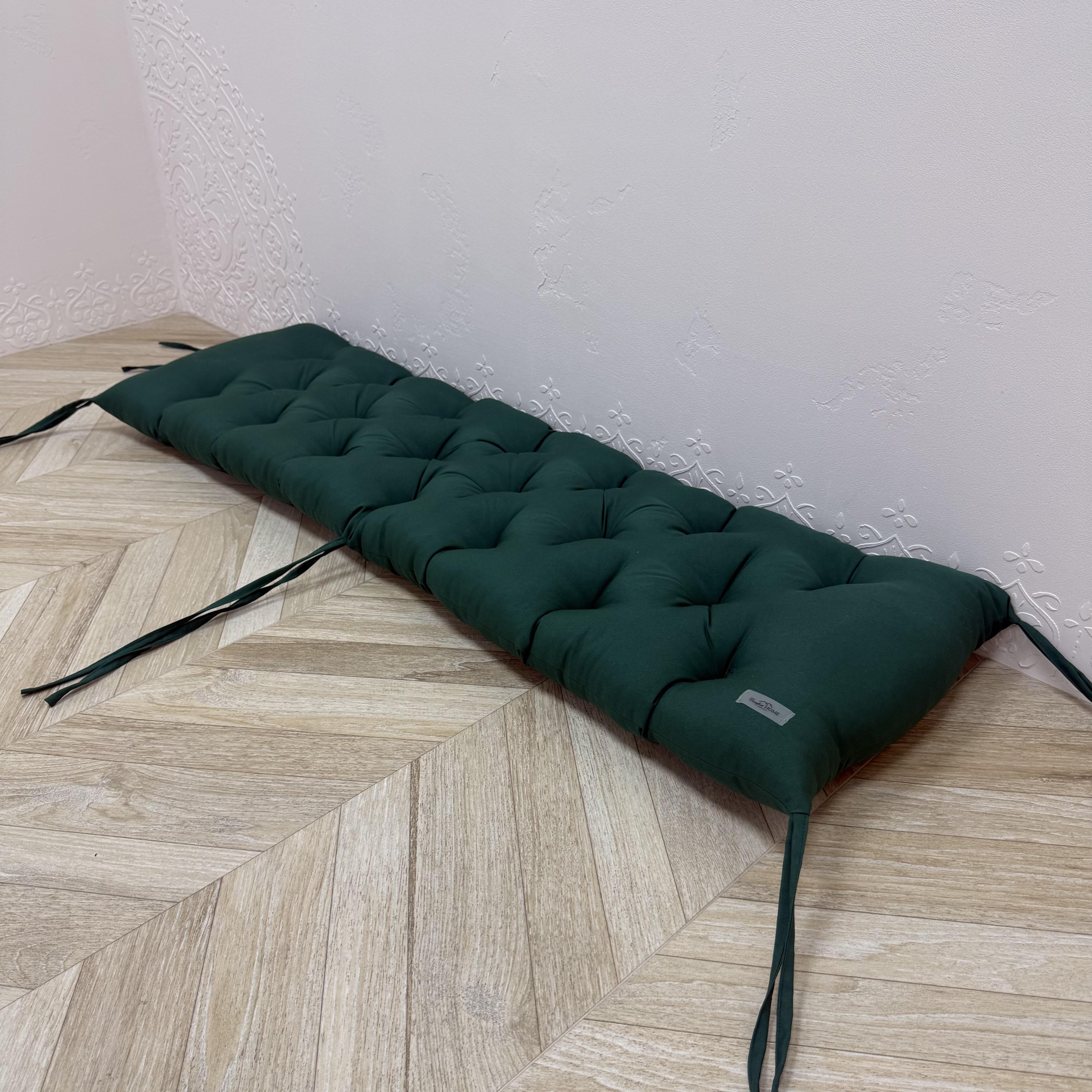 Подушка з каретною стяжкою Comfort Home на підвіконня/каркаси/піддони/садові меблі габардин 150х50 см