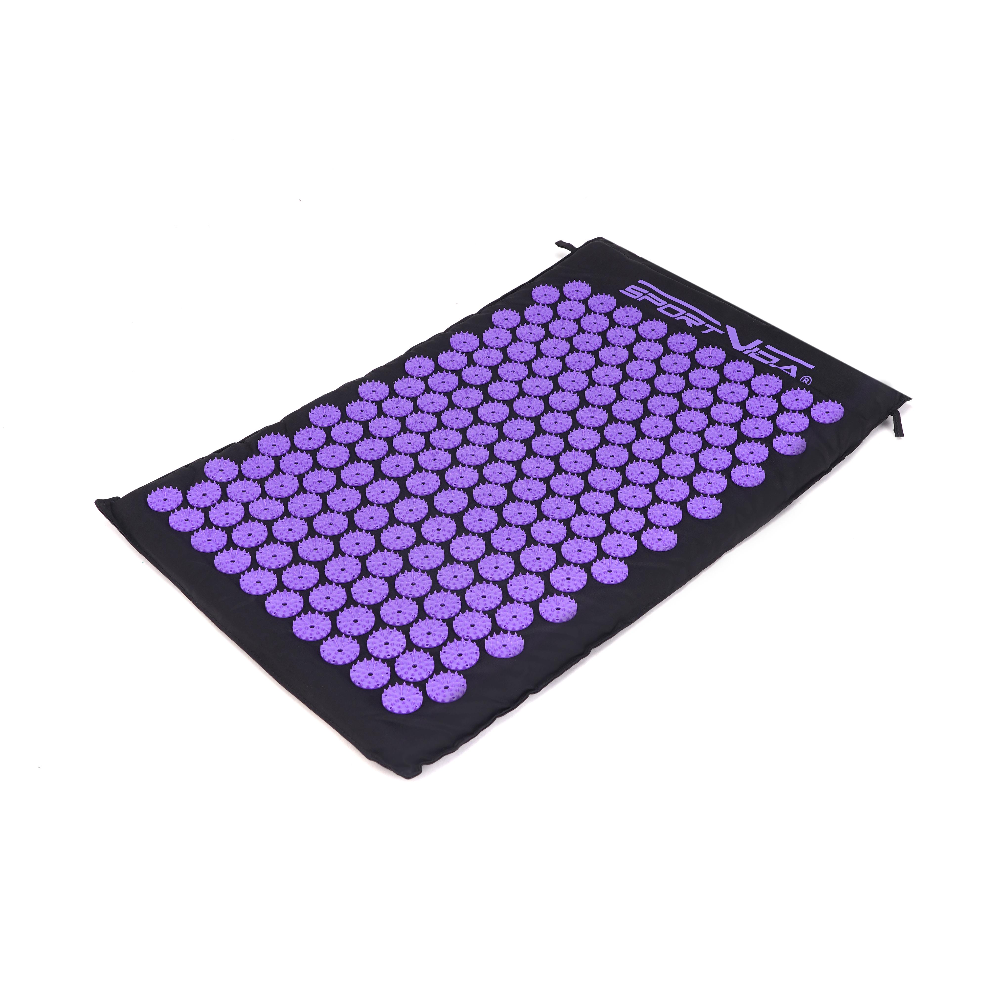 Килимок акупунктурний з валиком SportVida Аплікатор Кузнєцова 66x40 см Black/Violet (SV-HK0408) - фото 6