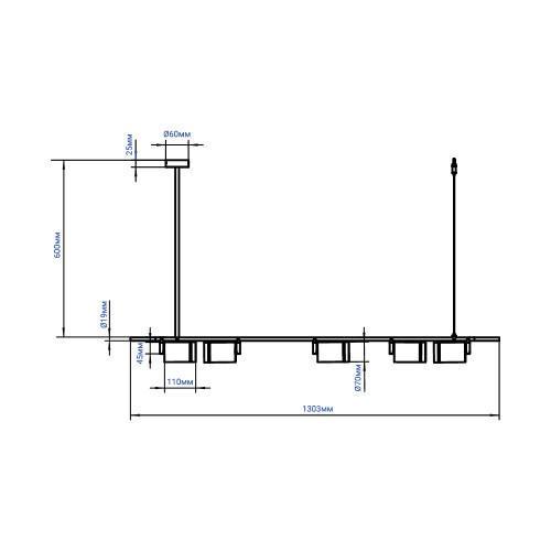 Светильник спот Feron ML375 под лампу GU10х5 шт. Черный (40234) - фото 2 Светильник спот Feron ML375 под лампу GU10х5 шт. Черный (40234) - фото 2