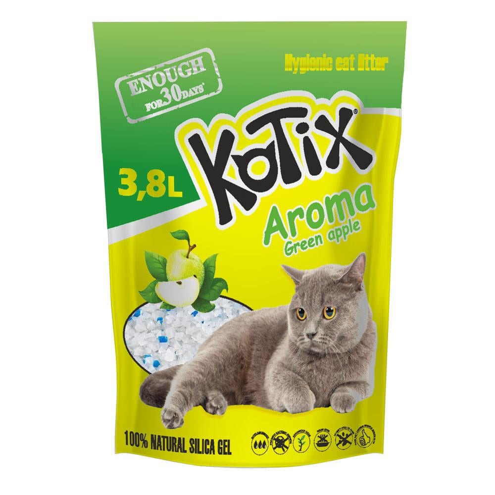 Наповнювач Kotix силікагелевий для туалету Green Apple 3,8 л
