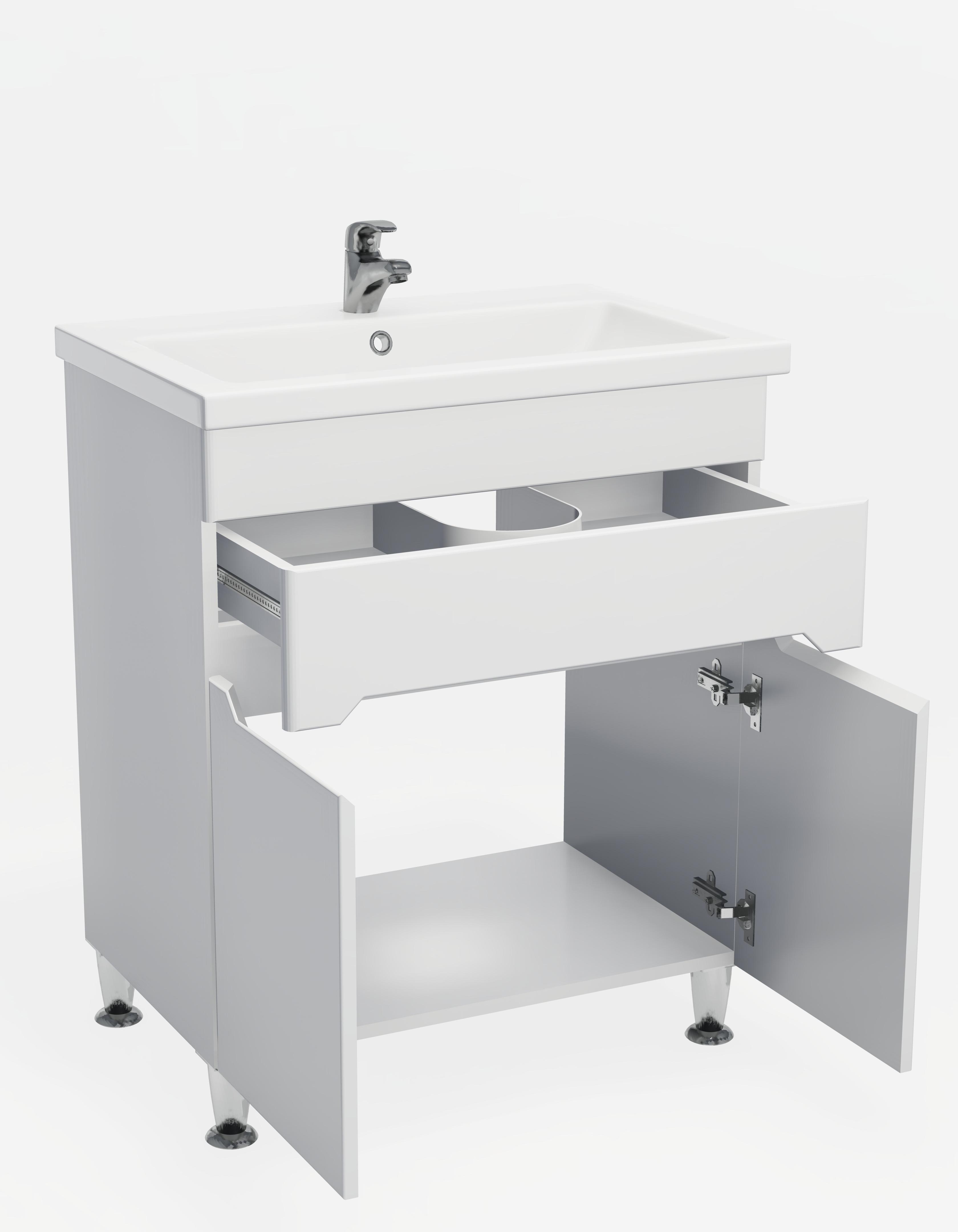 Тумба для ванної кімнати ВанЛанд At 1-70 Allet з умивальником Немі 70 (00090VAN) - фото 2 Тумба для ванної кімнати ВанЛанд At 1-70 Allet з умивальником Немі 70 (00090VAN) - фото 2