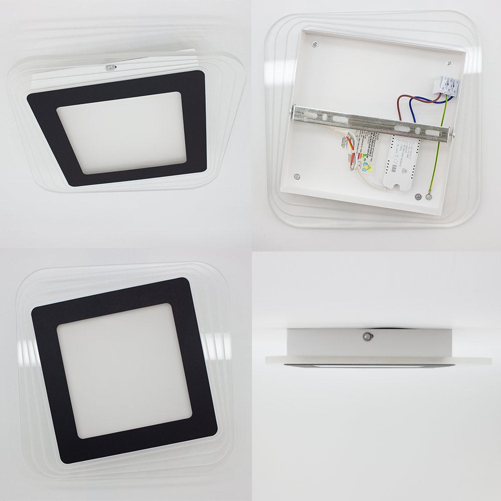 Світильник світлодіодний ESLLSE PLAZA 30 Вт керований S 290х290х45 мм Чорний (10604) - фото 5 Світильник світлодіодний ESLLSE PLAZA 30 Вт керований S 290х290х45 мм Чорний (10604) - фото 5