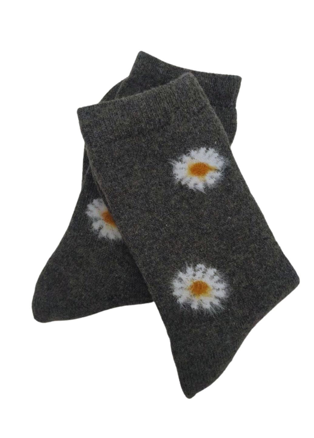 Носки женские теплые из шерсти Сhamomile 922-01 р. 36-41 1 шт. Темно-серый (12562148) - фото 2