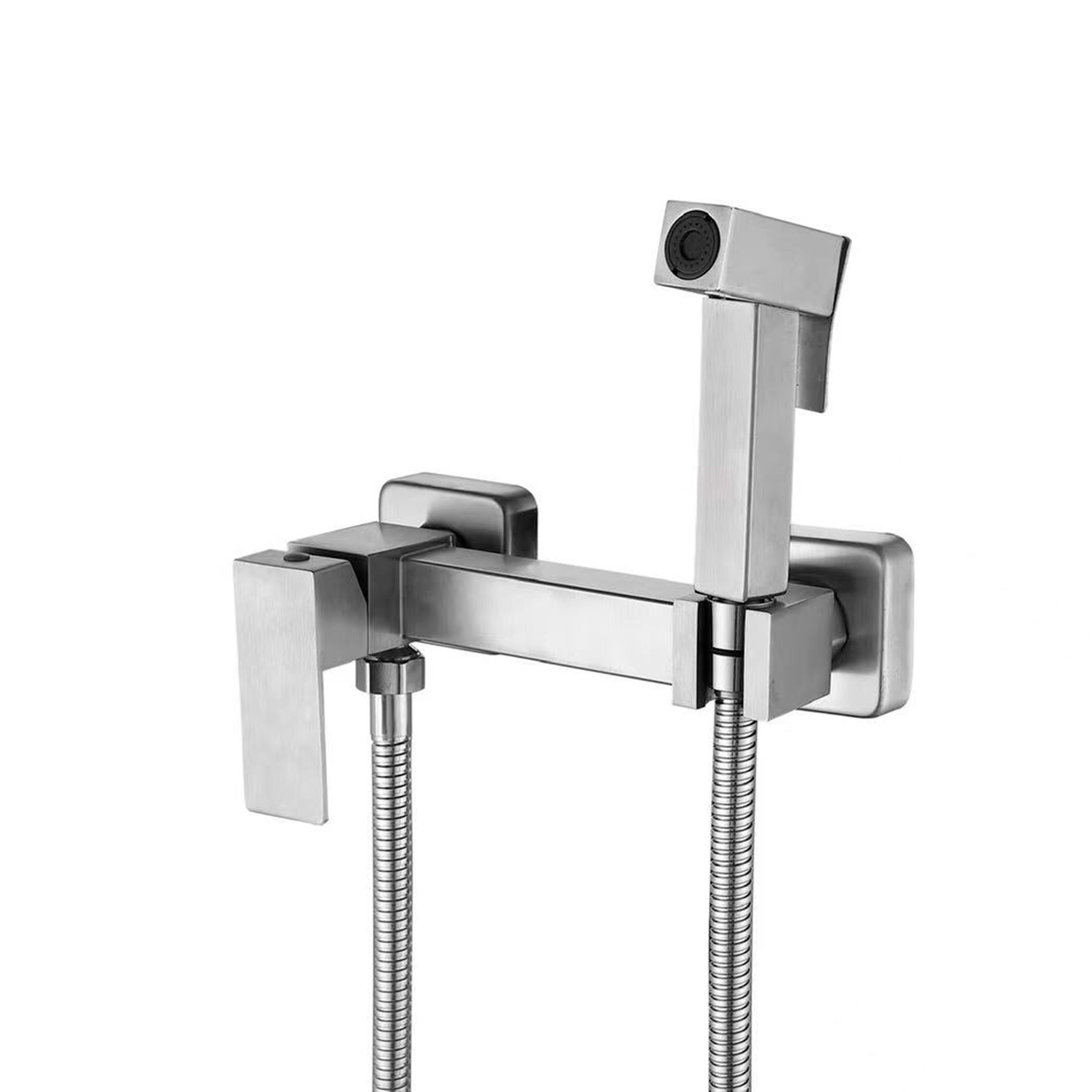 Набір для душу гігієнічного Lidz Kubis 110 Nickel прямокутний (LDKUB110NKS46103)