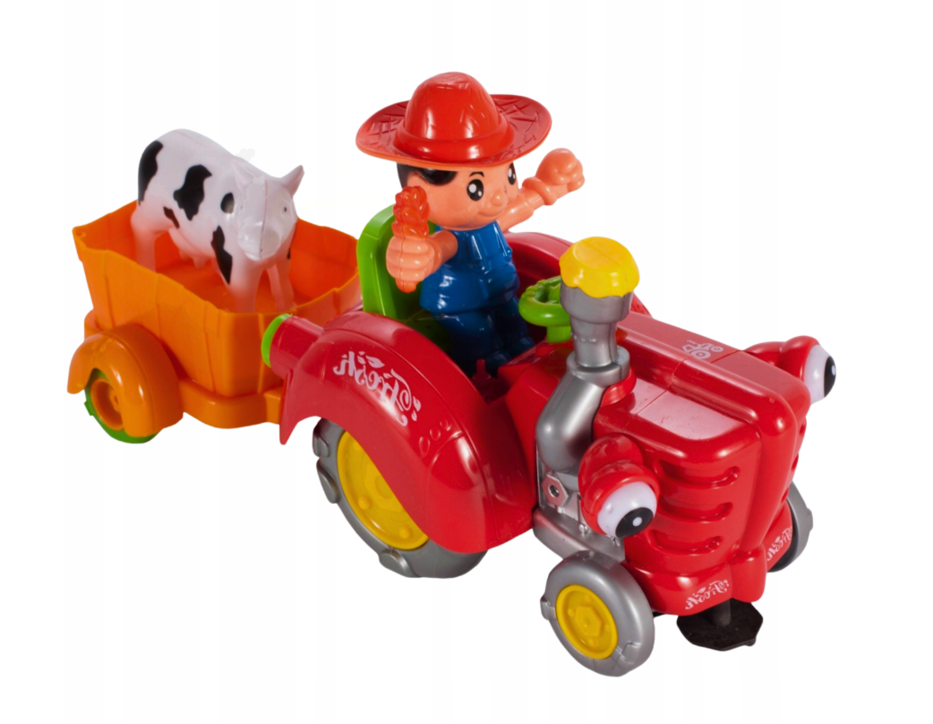 Трактор дитячий музичний TK Group HD 963 зі знімним причепом/музичними та світловими ефектами Червоний (2657774756)