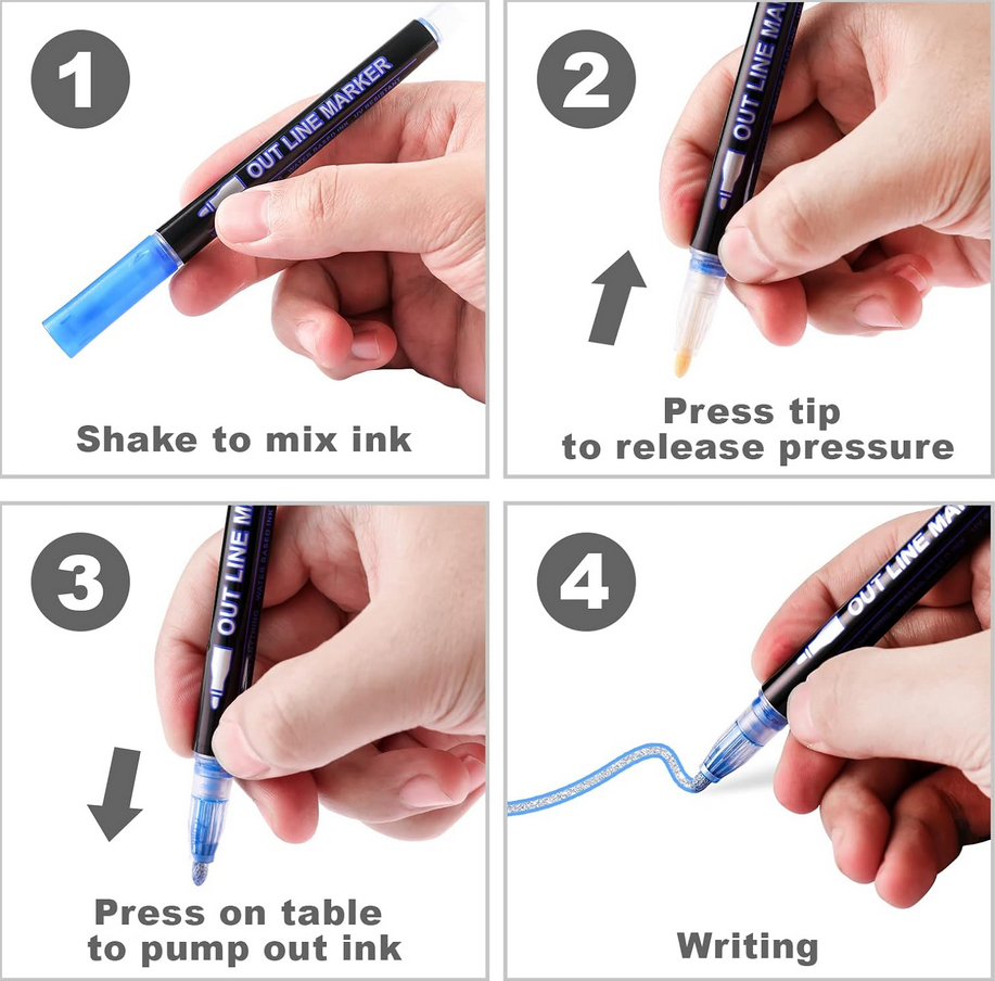 Набор акриловыхМаркеров с блестками Josef Otten RIANCY 24 цвета - фото 4