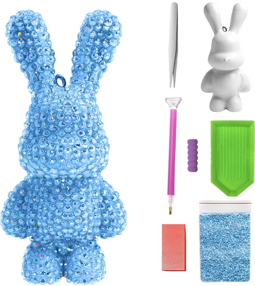 Алмазная мозаика SHLab Зайчик Голограммные Стразы 8 см Light Blue (41371-0B)