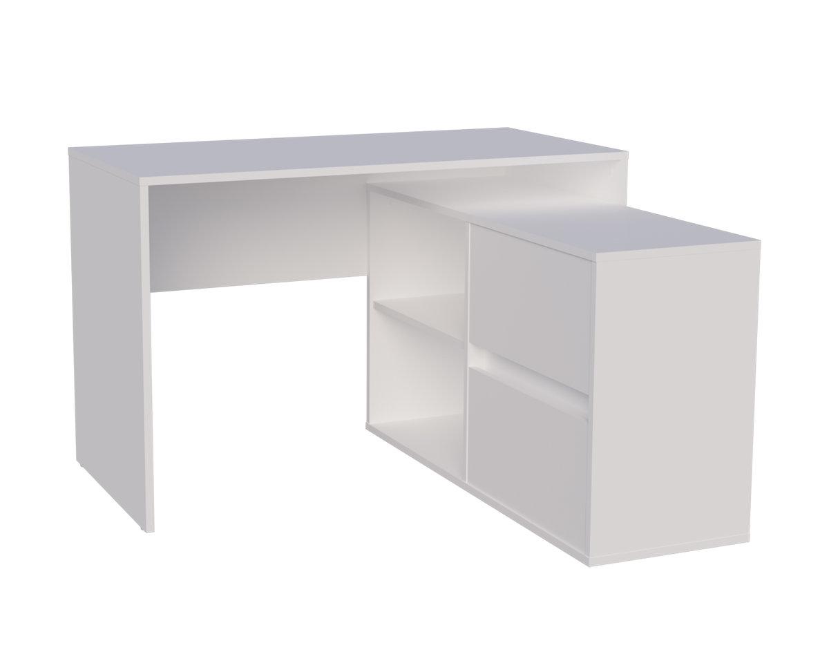 Стіл письмовий кутовий Intarsio TWIN B 120x60 Білий діамант (28710906)