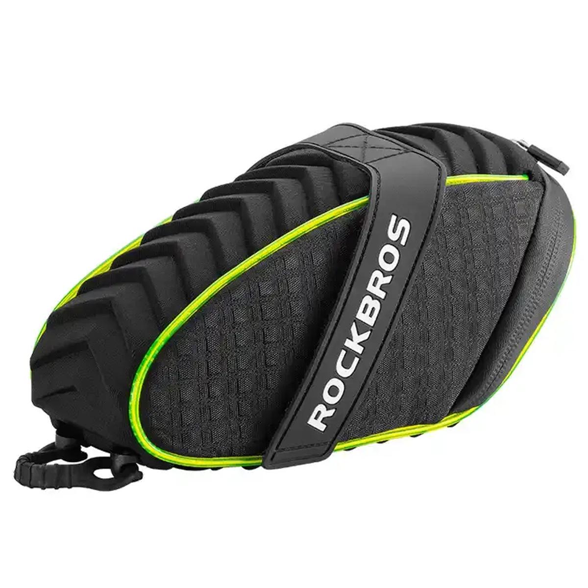 Велосипедная люминесцентная сумка подседельная velcro ROCKBROS C16-3G светоотражающая Черный (RB-C16-3G-2710)