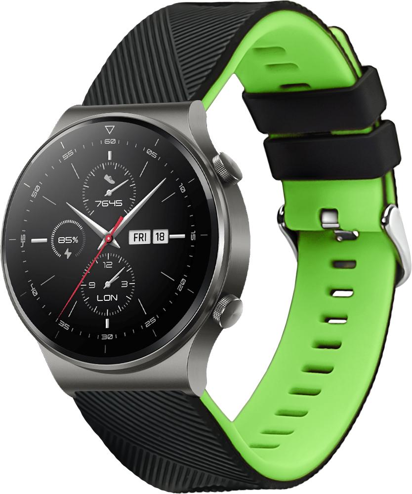Ремешок Luminic для Huawei Watch GT 2 Pro Black Green (26680-4A)