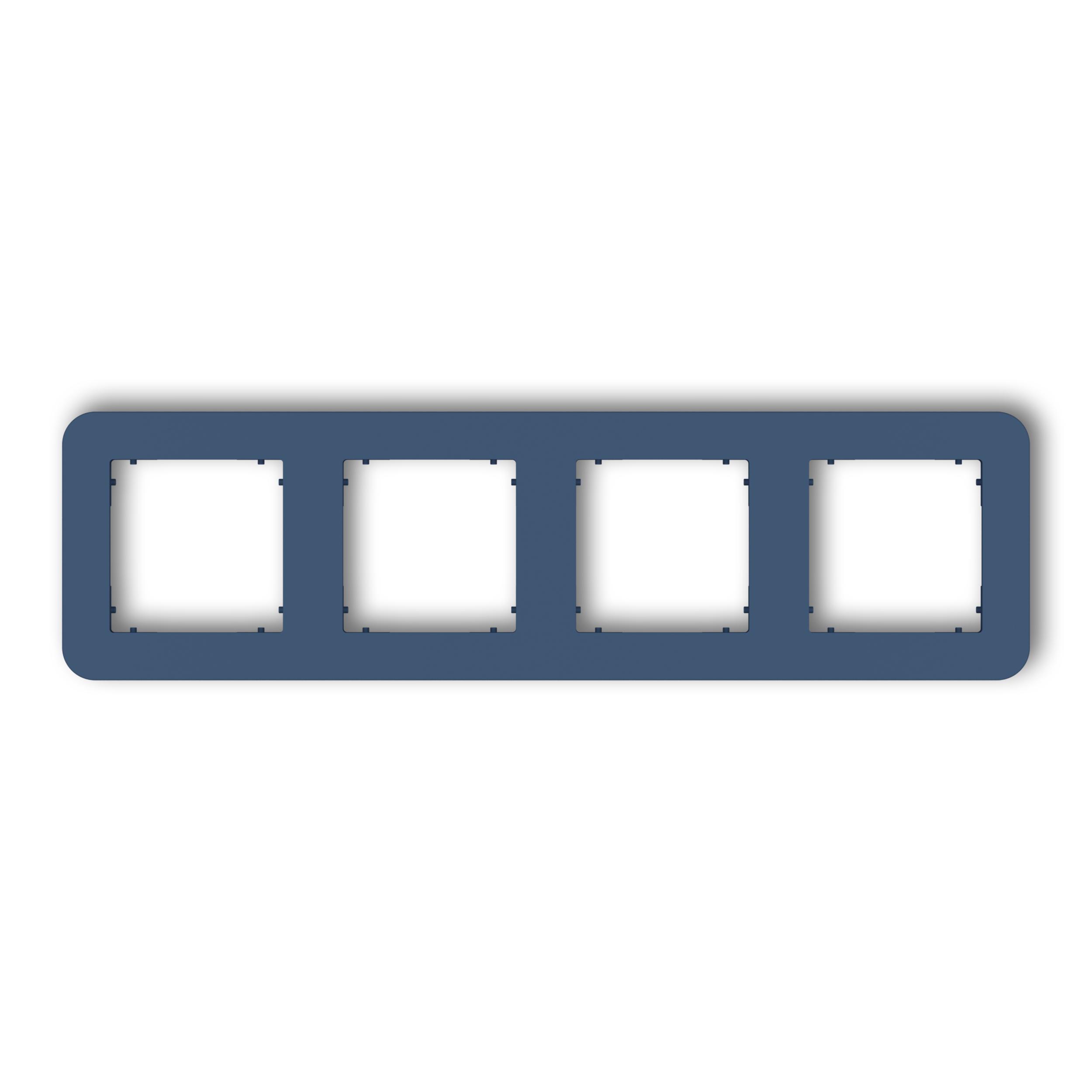 Рамка четверная универсальная закругленная Karlik Mini Navy Blue (64MRTZ-4) Рамка четверная универсальная закругленная Karlik Mini Navy Blue (64MRTZ-4)