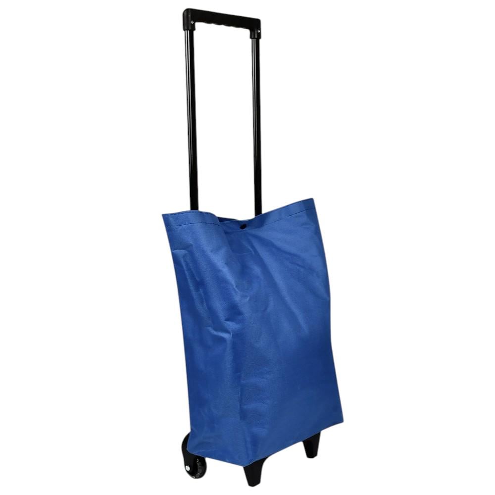 Сумка-тачка складная Stenson R32864 на колесах 32x40x15 см Синий (27316746)