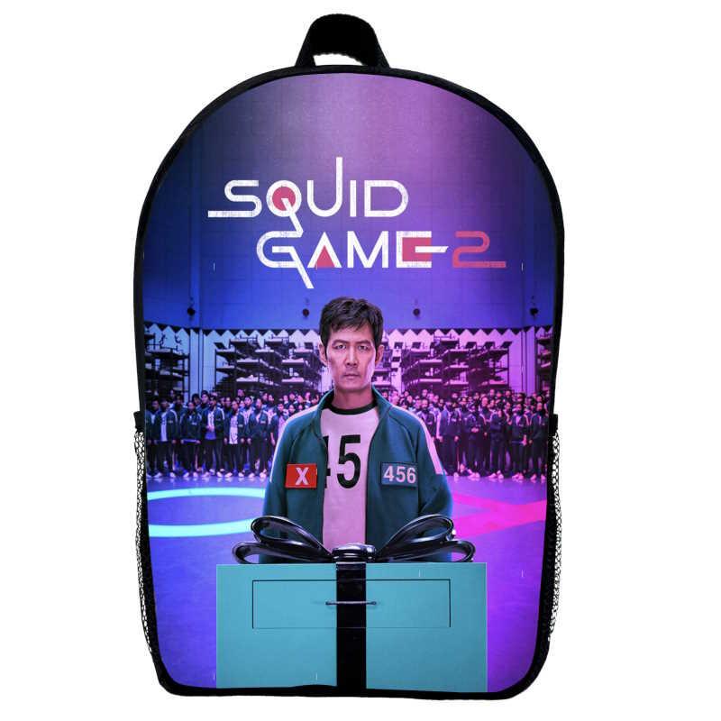 Школьный рюкзак с принтом Squid Game 01 39х27х14 см 14 л Черный (2501723182) Школьный рюкзак с принтом Squid Game 01 39х27х14 см 14 л Черный (2501723182)