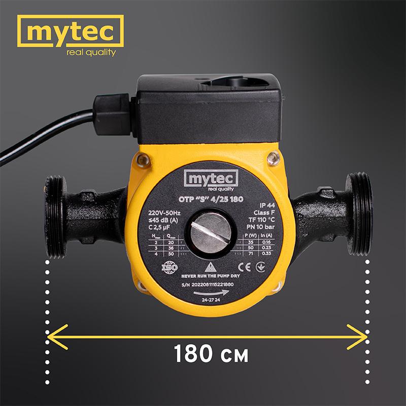 Насос циркуляційний Mytec OTP 4/25S 180 (54125) - фото 6