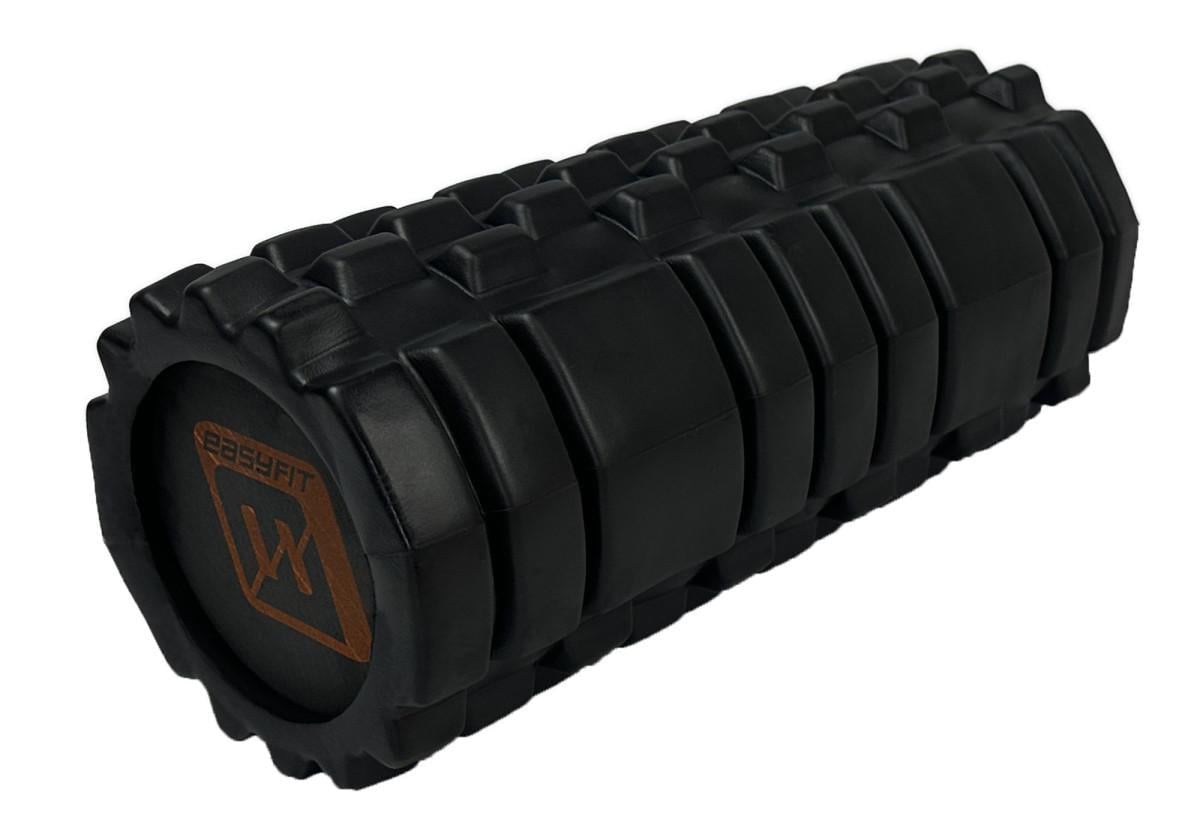 Массажный ролик EasyFit Solid Roller v.1.1s 33 см Черный (EF-2050-Bk)