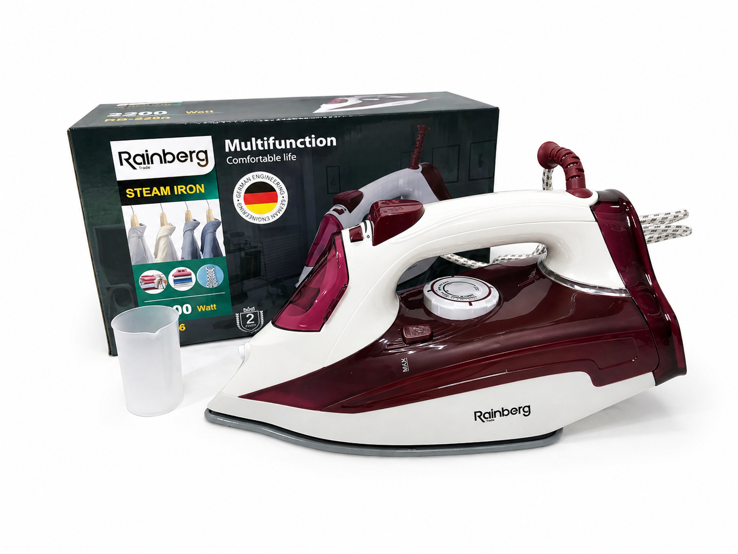 Утюг паровой Rainberg RB-6306 1600 Вт с керамической подошвой/самоочисткой (34203747)
