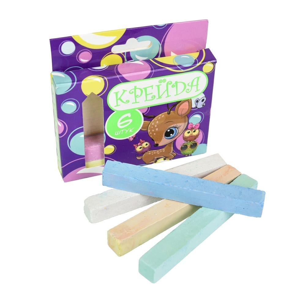 Крейда Strateg квадрат шкільний 6 шт. Різнокольоровий (50113) Крейда Strateg квадрат шкільний 6 шт. Різнокольоровий (50113)