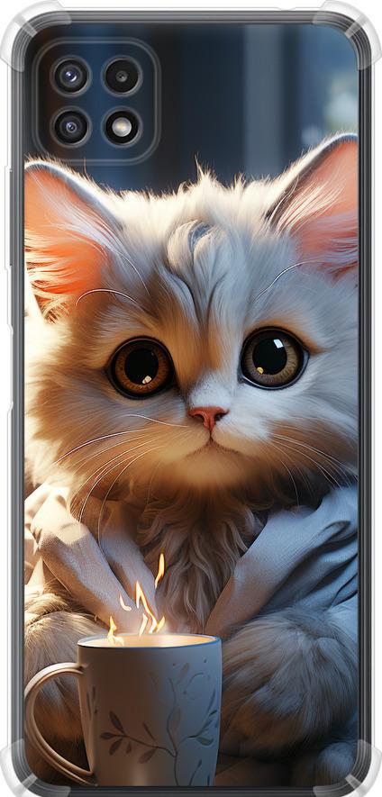 Чехол на Samsung Galaxy A22 5G A226B White cat (5646sp-2581-42517)