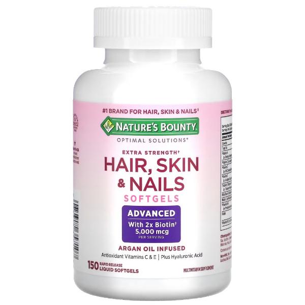 Комплекс для кожи/волос/ногтей Nature's Bounty Hair Skin & Nails Extra Strength 150 капс. (000021680) Комплекс для кожи/волос/ногтей Nature's Bounty Hair Skin & Nails Extra Strength 150 капс. (000021680)