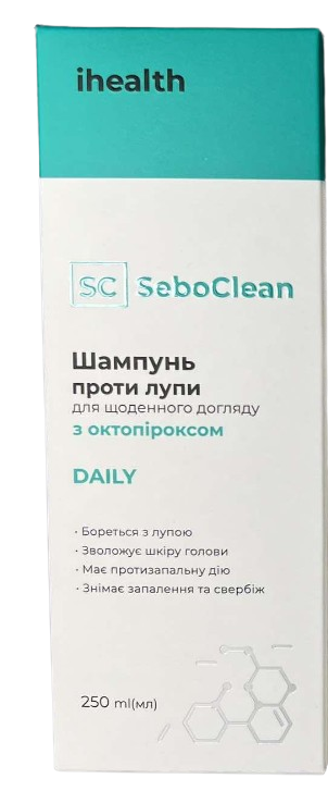 Шампунь для волосся SeboClean Daily проти лупи з октопіроксом для щоденного догляду 250 мл - фото 1