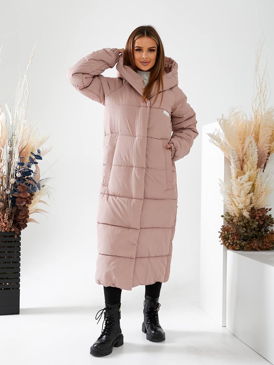 Куртка-пальто зимнее длинное Аiza А520 г. 42-44 Хаки (А520_хакі 42-44) - фото 10