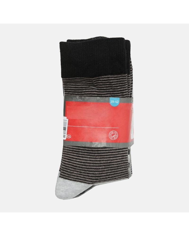 Шкарпетки C&A Смужка 5 пар р. 43-46 Сіро-чорний (9517679840555)
