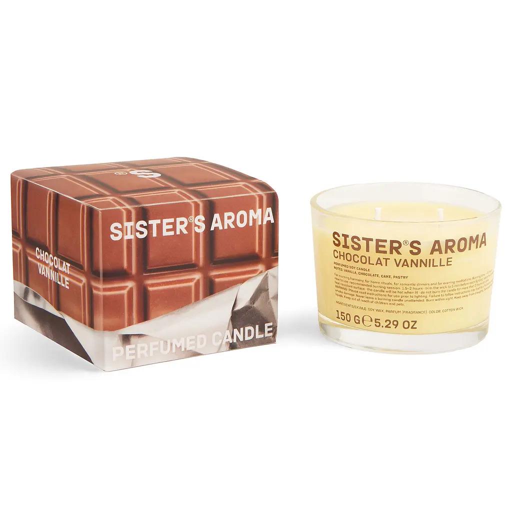 Свічка ароматична Sister`s Aroma Ваніль та молочний шоколад 150 г (4820227785445)