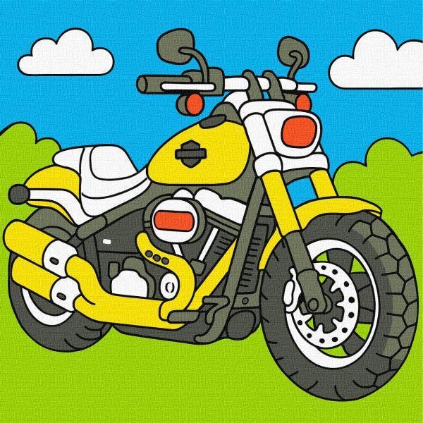 Картина за номерами Ideyka Мрія маленького байкера 25x25 см (Id-KHO1331)