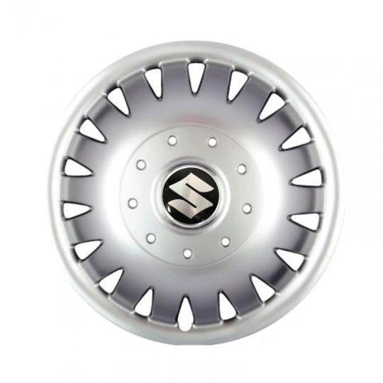 Ковпаки автомобільні SKS 320 R15 з логотипом Suzuki 4 шт. Сріблястий