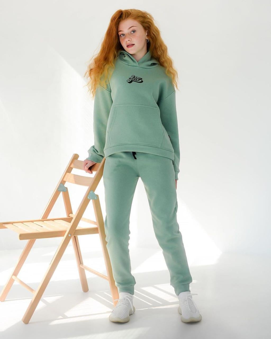 Костюм спортивный Hart для девочки утепленный на флисе р. 140 Ментоловый