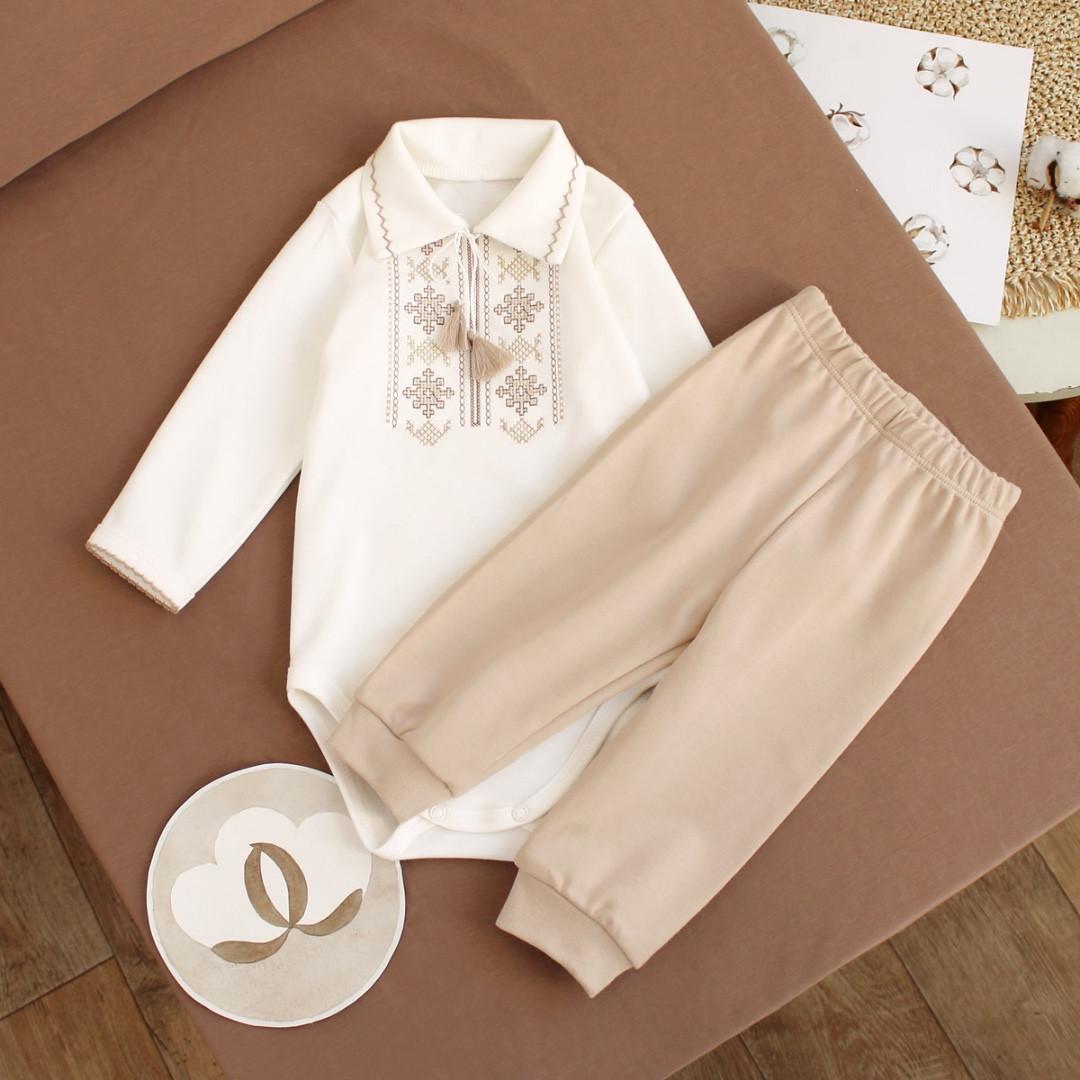 Боді з довгим рукавом з вишивкою 62 см 0-3 міс Молочний (2640273380) - фото 6 Боді з довгим рукавом з вишивкою 62 см 0-3 міс Молочний (2640273380) - фото 6