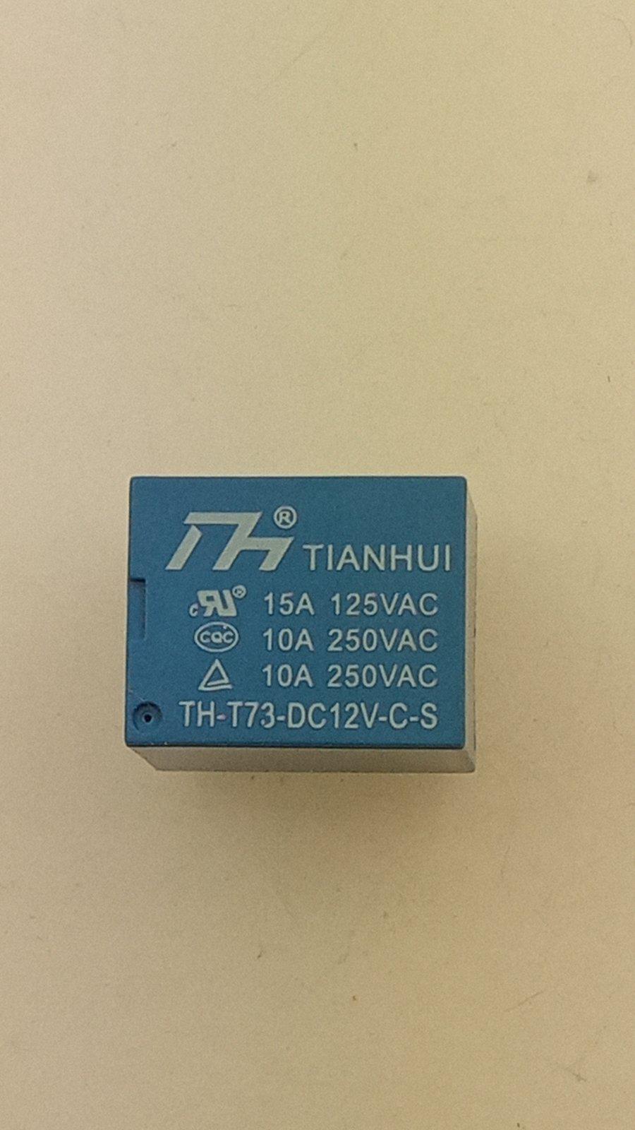 Реле Tianhui T73-DC12V-C-S 12VDC/15A 125VAC/10A/250VAC (16797)