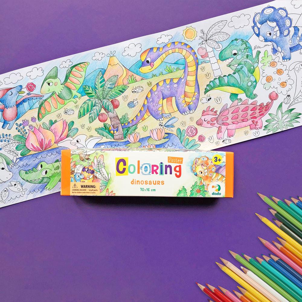 Розмальовка дитяча Dodo Динозаври 70х16 см - фото 5 Розмальовка дитяча Dodo Динозаври 70х16 см - фото 5
